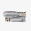 Chambray Stripe Dog Collar