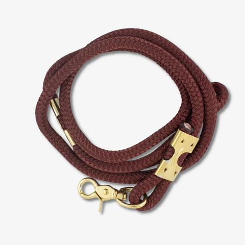 Burgundy Rope Dog Leash